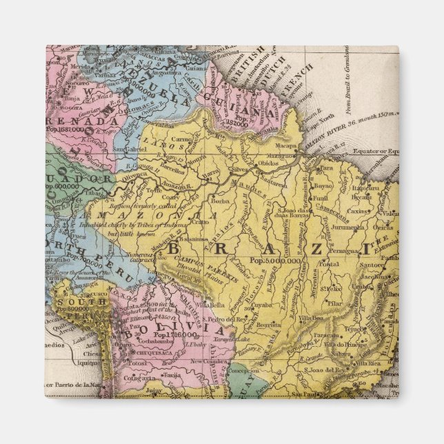 Imán Mapa de Sudamérica 5 (Frente)