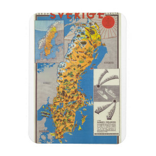 Imán Mapa de Suecia