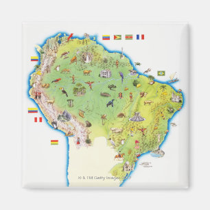 Imán Mapa de Suramérica septentrional