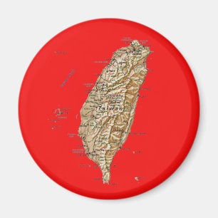 Imán Mapa de Taiwán