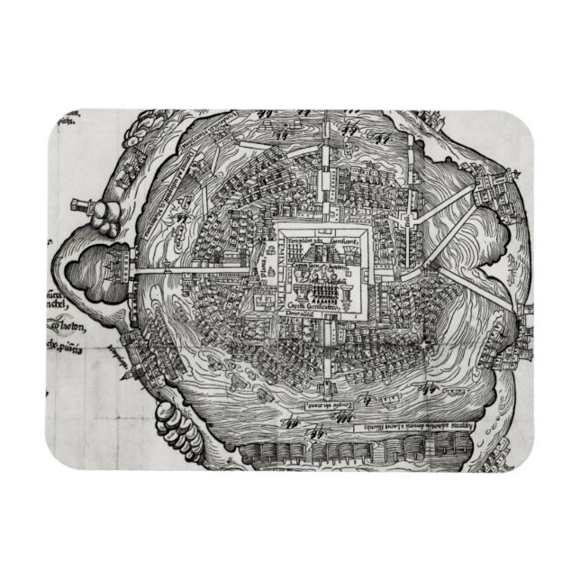 Imán Mapa de Tenochtitlan (Horizontal)