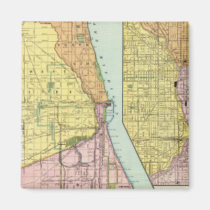 Imán Mapa de terminales ferroviarias de Chicago