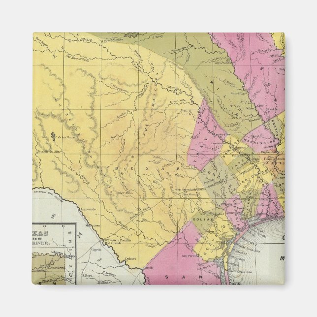Imán Mapa De Texas (Frente)