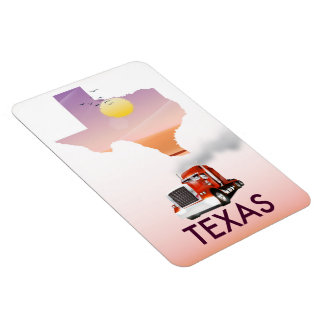 Imán Mapa de Texas Big Rig