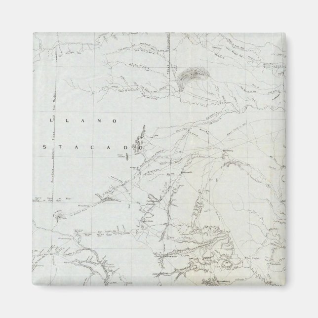 Imán Mapa de Texas y parte de Nuevo México (Frente)