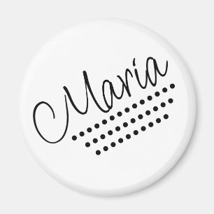 Imán Mapa de texto de nombre de Maria