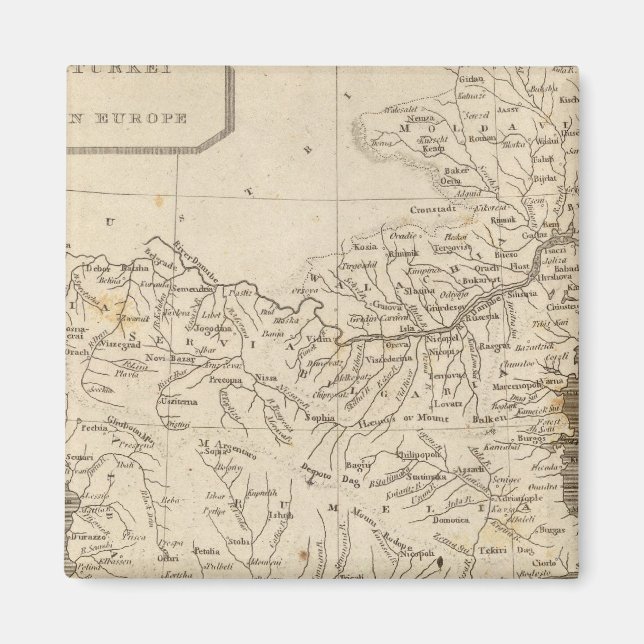 Imán Mapa de Turquía en Europa por Arrowsmith (Frente)
