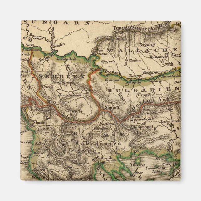 Imán Mapa de Turquía y Grecia (Frente)