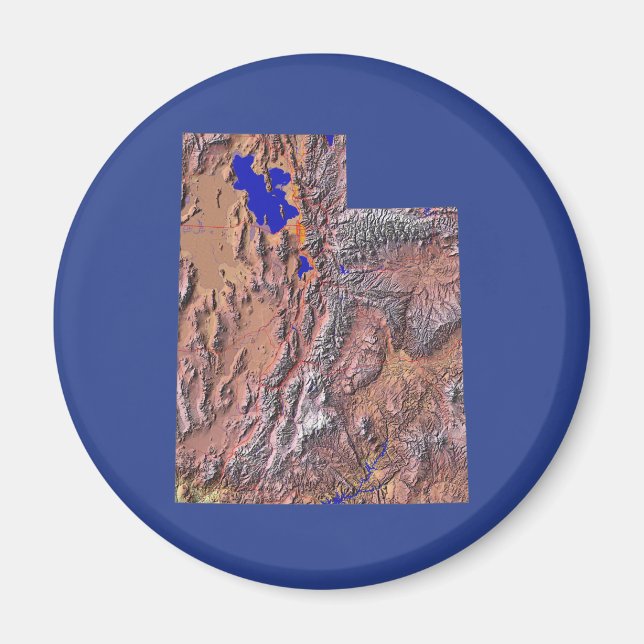 Imán Mapa de Utah (Frente)