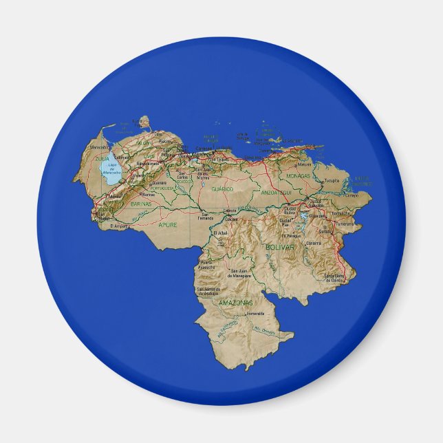 Imán Mapa de Venezuela (Frente)
