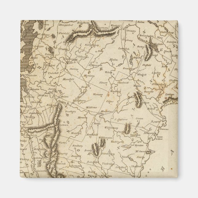 Imán Mapa de Vermont por Arrowsmith (Frente)