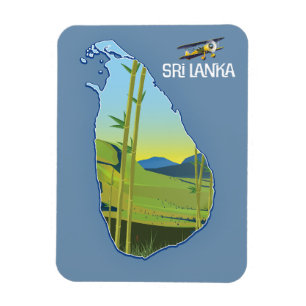 Imán Mapa de viaje de Sri Lanka