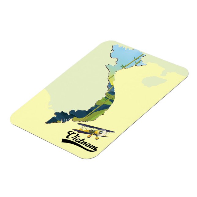 Imán Mapa de viaje de Vietnam (Lado Izquierdo)