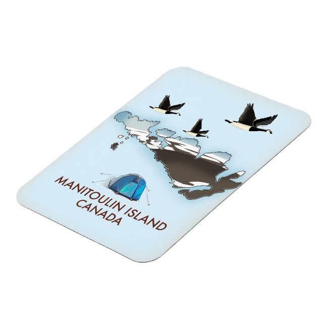 Imán Mapa de viajes de Bathurst Island Canada (Lado Izquierdo)