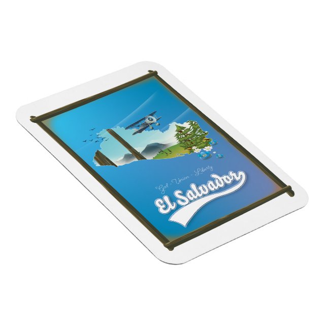 Imán Mapa de viajes de El Salvador (Lado Derecho)