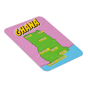 Imán Mapa de viajes de Ghana