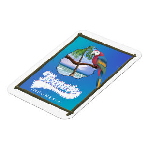 Imán Mapa de viajes de la Isla Nias Indonesia