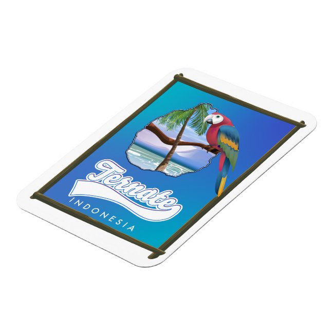 Imán Mapa de viajes de la Isla Nias Indonesia (Lado Izquierdo)