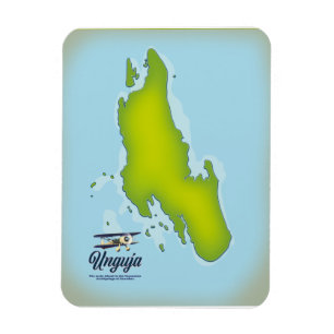 Imán Mapa de viajes de la isla Unguja