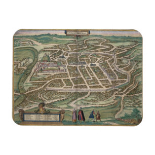 Imán Mapa de Vilna, Lituania, de 'Civitates Orbis T