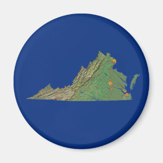 Imán Mapa de Virginia