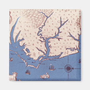 Imán Mapa de Virginia