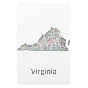Imán Mapa de Virginia