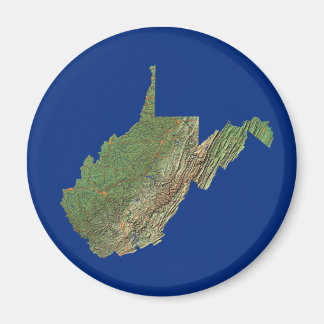 Imán Mapa de Virginia Occidental