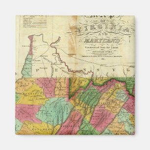 Imán Mapa de Virginia y Maryland