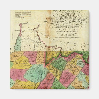 Imán Mapa de Virginia y Maryland