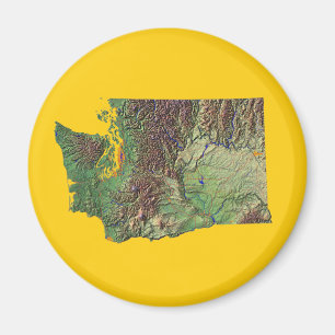 Imán Mapa de Washington