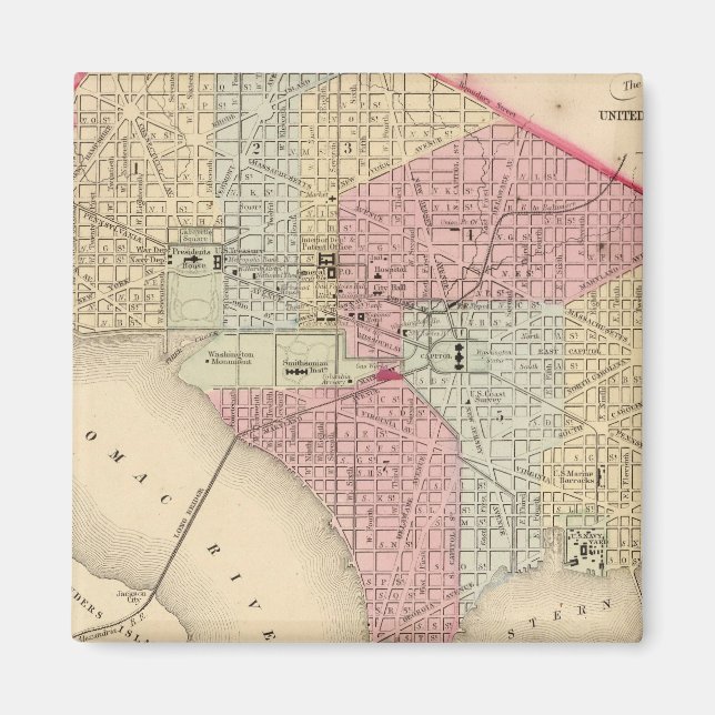 Imán Mapa de Washington por Mitchell (Frente)