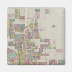 Imán Mapa de Wichita, Kansas