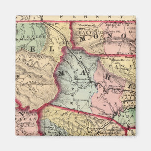Imán Mapa de Winfield, Virginia Occidental