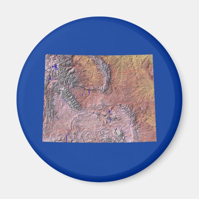 Imán Mapa de Wyoming (Frente)