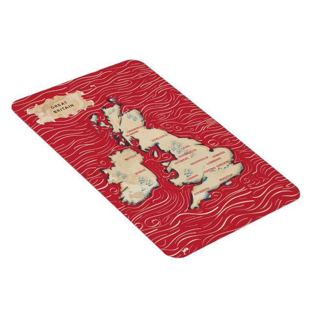 Imán Mapa del afiche de la cosecha del Reino Unido (Lado Derecho)