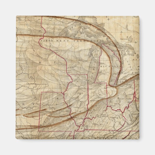 Imán Mapa del águila de los Estados Unidos (Frente)