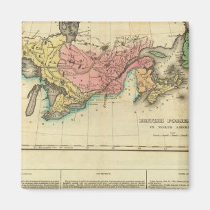 Imán Mapa Del Alto Y El Bajo Canadá