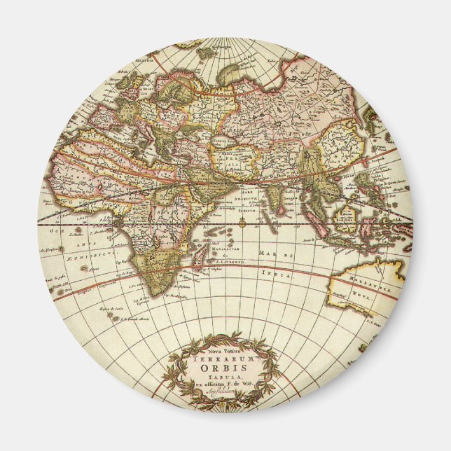 Imán Mapa del Antiguo Mundo de Frederick de Wit, c. 168 (Frente)