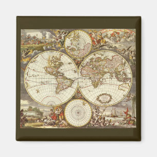 Imán Mapa del Antiguo Mundo de Frederick de Wit, c. 168