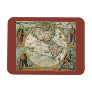 Imán Mapa del Antiguo Mundo de las Américas, Theodor de