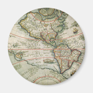 Imán Mapa del Antiguo Mundo de las Américas, Theodor de