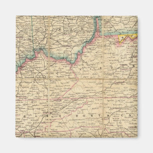 Imán Mapa del asiento de la guerra civil en Estados Uni