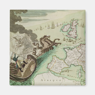 Imán Mapa del ataque naval contra Inglaterra de