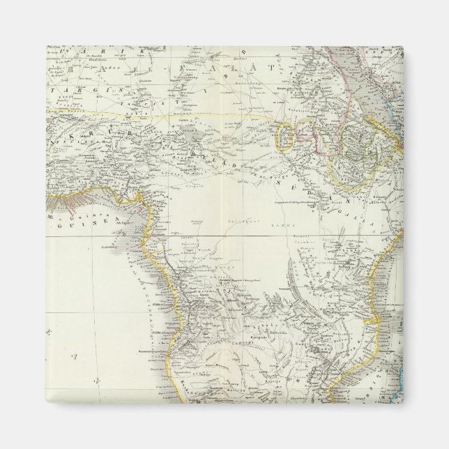 Imán Mapa del Atlas de África (Frente)