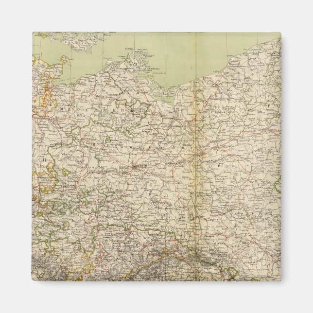 Imán Mapa del Atlas de Alemania del Norte (Frente)
