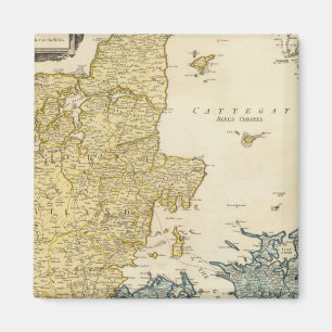 Imán Mapa del Atlas de Dinamarca