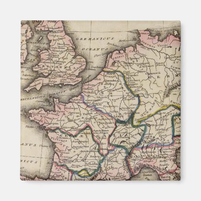 Imán Mapa del Atlas de Europa (Frente)