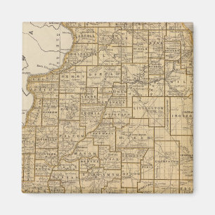 Imán Mapa del Atlas de Illinois