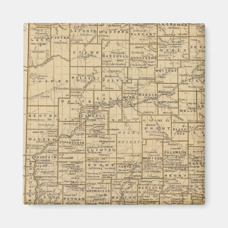 Imán Mapa del Atlas de Indiana